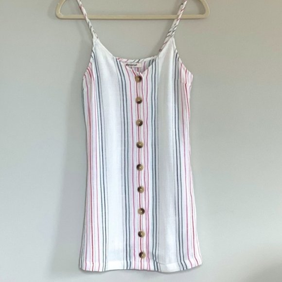 Rip Curl Dresses & Skirts - RIP CURL dress mini like new striped white pink summer XS